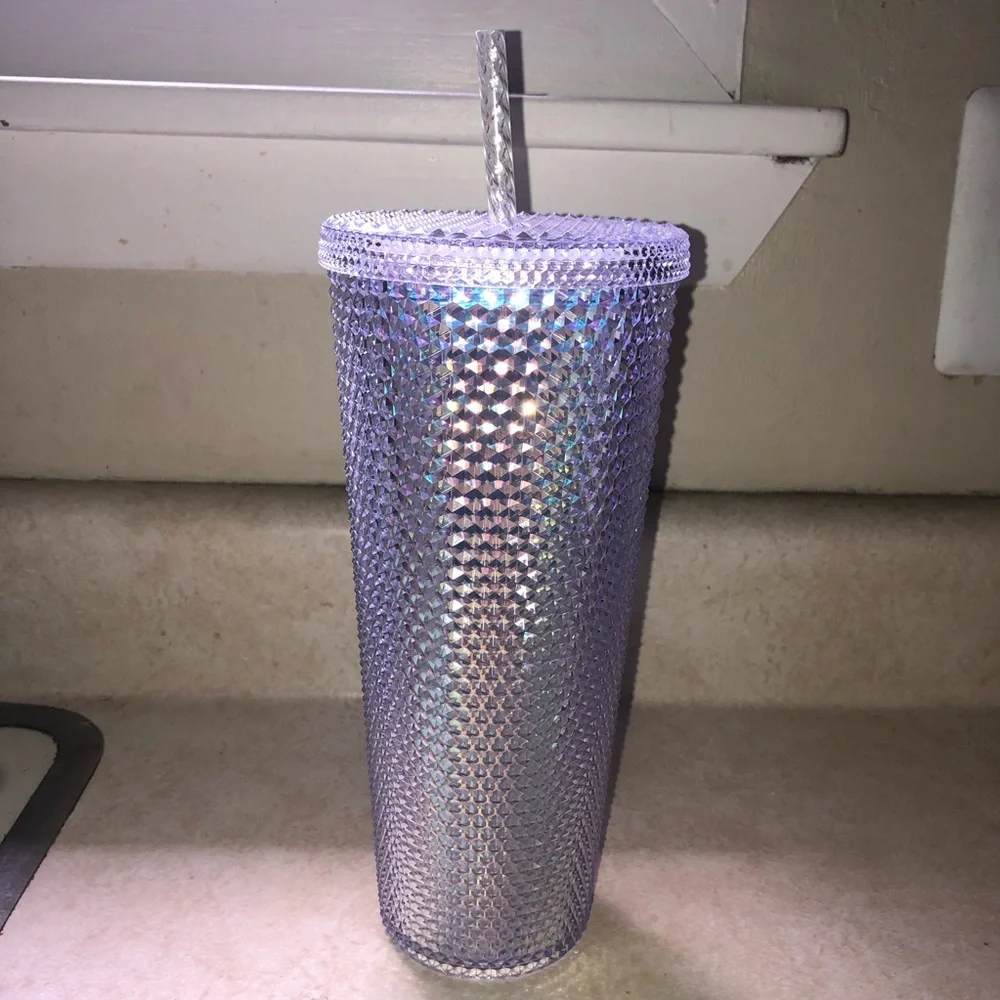 Starbucks Iridescent Bling Diamond Studded Cold Cup